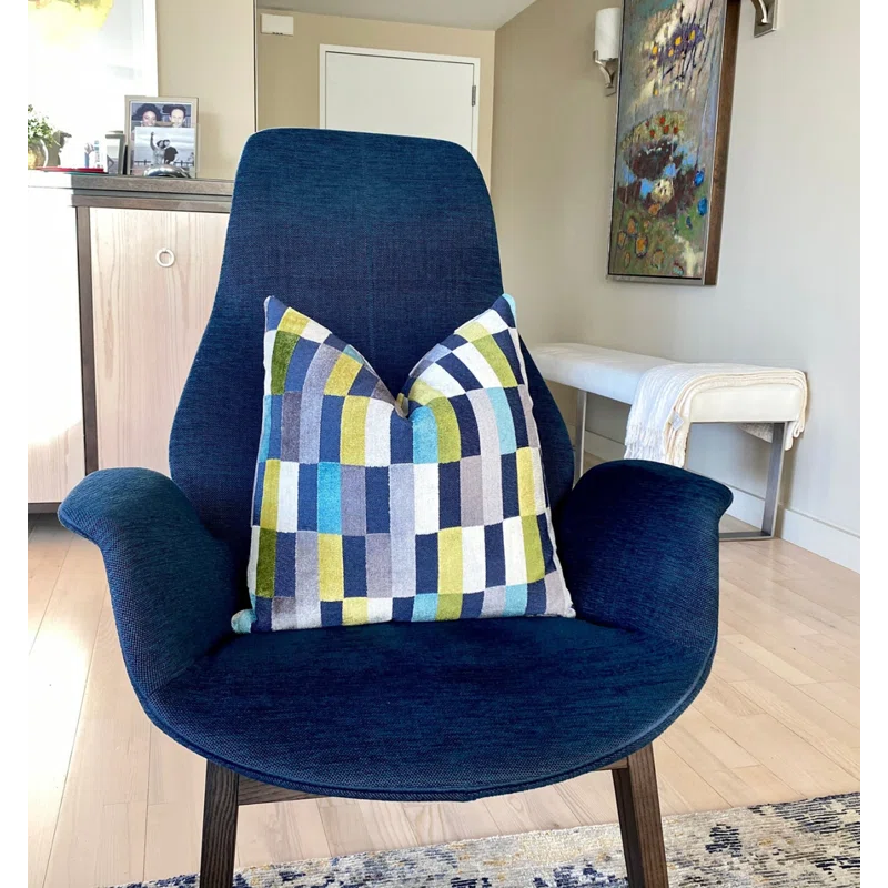 Jewel Geometric Velvet Throw Pillow Cover – Luxury Designer Accent Cushion in Multicolor, Handcrafted in the USA