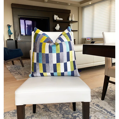 Jewel Geometric Velvet Throw Pillow Cover – Luxury Designer Accent Cushion in Multicolor, Handcrafted in the USA