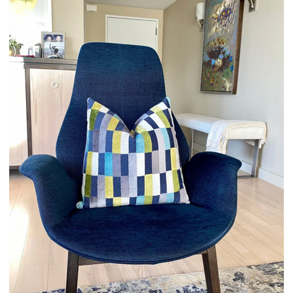 Jewel Geometric Velvet Throw Pillow Cover – Luxury Designer Accent Cushion in Multicolor, Handcrafted in the USA