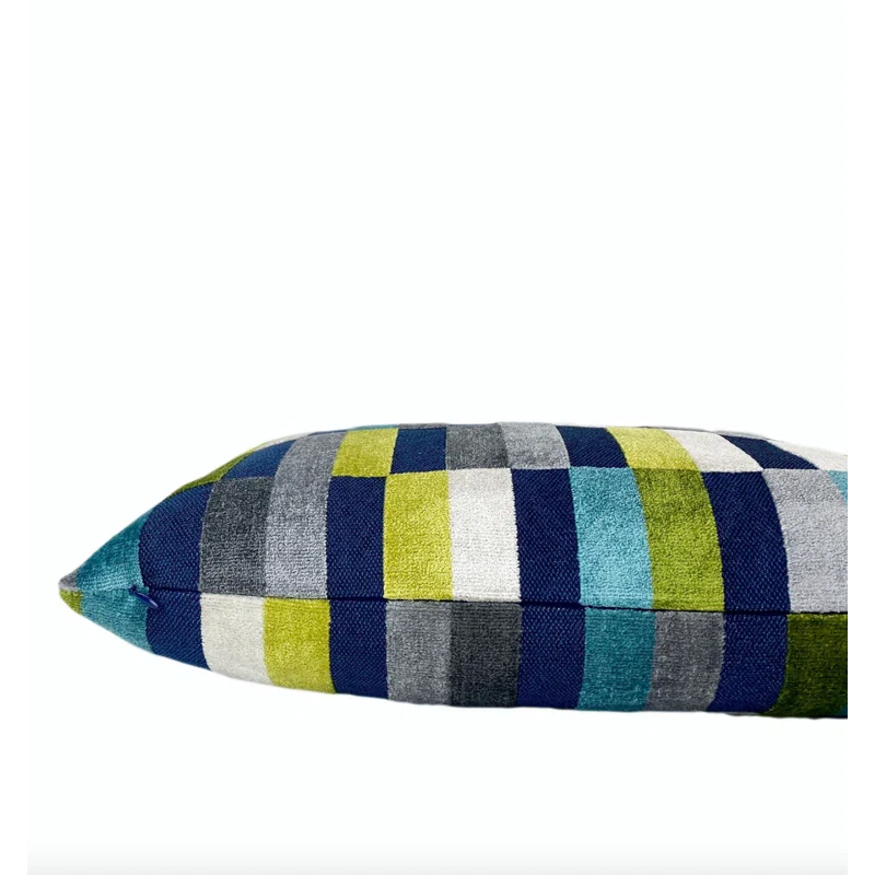 Jewel Geometric Velvet Throw Pillow Cover – Luxury Designer Accent Cushion in Multicolor, Handcrafted in the USA